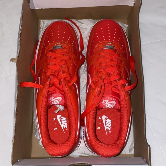 Nike Air Force 1 ‘07 Picante Red White Size 10.5 Brand New - Picture 5 of 6